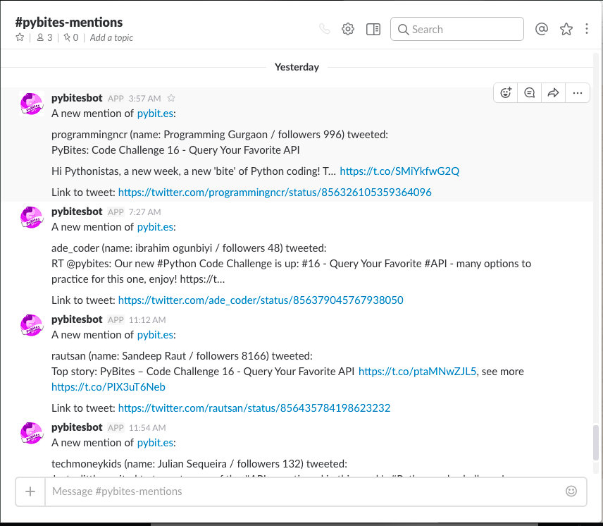 Создаём Slack бота для отслеживания вашего бренда в Twitter