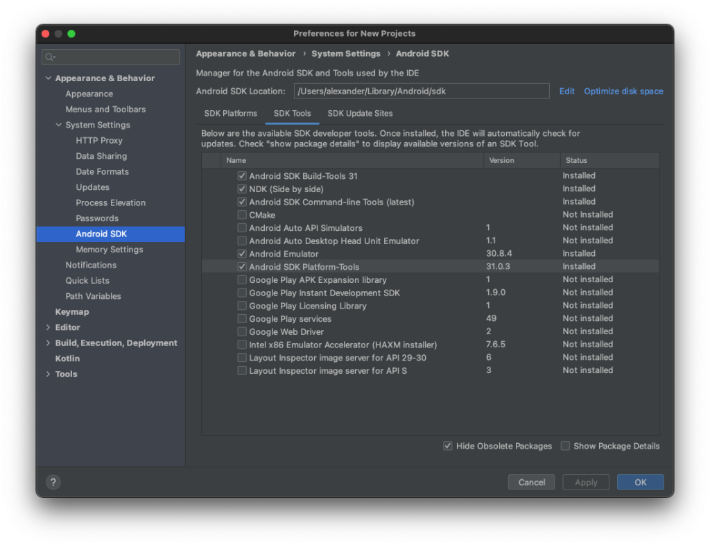 Mac m1 android studio flutter не видит emulator, пишет unable adb connection